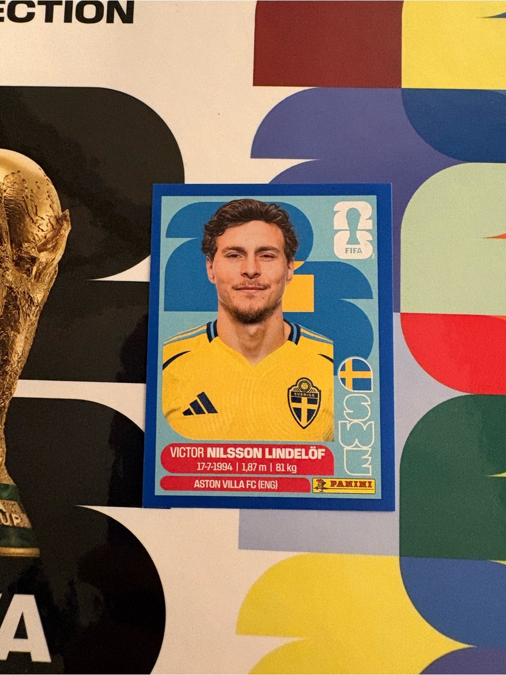 Panini FIFA World Cup 2026 Sticker Victor Nilsson Lindelöf SWE 6 Blue Parallel